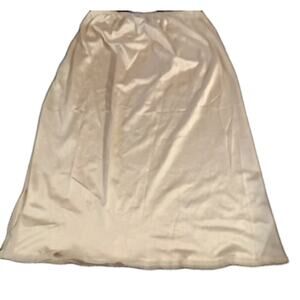 Blush Half Slip For Midi Skirt Sz. Small Beige Side Slit